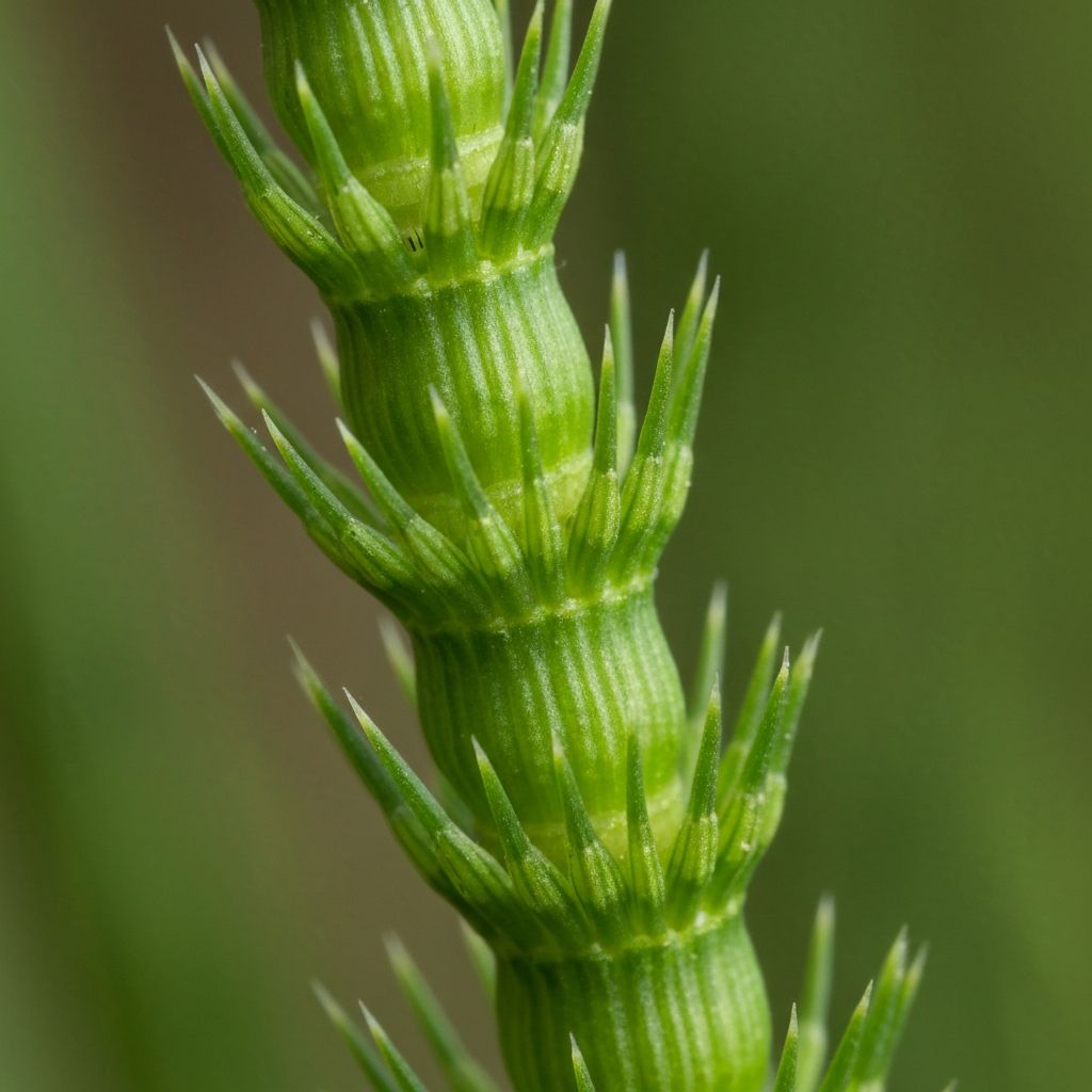 Horsetail plant with segmented stems